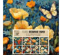 Decoupage Paper Pack (24 Sheets 6"x6") Impression De Fleurs # Vintage Styled Pattern Paper for Decoupage, Craft and Scrapbooking