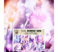 Decoupage Paper Pack (24 Sheets 6"x6") Lavender Dreams # Vintage Styled Seamless Pattern Paper for Decoupage, Craft and Scrapbooking Wildflowers Purple