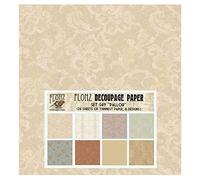 Decoupage Paper Pack (24 Sheets 6"x6") Pallor FLONZ Vintage Styled Paper for Decoupage and Craft