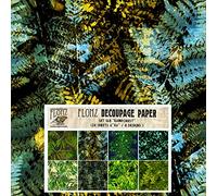 Decoupage Paper Pack (24 Sheets 6"x6") Rainforest # Vintage Styled Seamless Pattern Paper for Decoupage, Craft and Scrapbooking