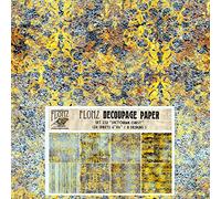 Decoupage Paper Pack (24 Sheets 6"x6") Victorian Chest # Vintage Styled Seamless Art Deco Pattern Paper for Decoupage, Craft and Scrapbooking