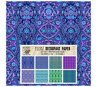 Decoupage Paper Pack (24 Sheets 6"x6") Winter Baroque FLONZ Vintage Styled Paper for Decoupage, Craft and Scrapbooking