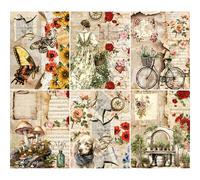 Decoupage Rice Papers - 6 Pieces | 6 Unique Designs | Versatile Decoupage Designs for Art Projects & Crafting by CRAFT KREATIVELY (Spring Collage)