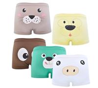 DECOVICI Boys Boxer Shorts 5 Pack, Toddler Underwear Soft Cotton Breathable Kids 2-4 Years Shorts Dinosaur Plane Animals Sets(2-4 Years,5Animal)