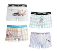 DECOVICI Boys Boxers Shorts 4 Pack, Toddler Underwear 4-6 Years Soft Cotton Kids Boxer Briefs for Boys Dinosaur Space (4-6 Years,04 Spaceman+Engineering Corps)