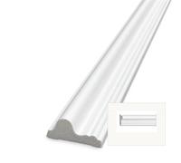 DECOVISION Wall Moulding 1Pc - Destan Paintable, 4cm x 240cm, Straight Cut | Paintable polymer with SuperSatin surface. For wall panelling, dado rails, accent walls. Accepts any interior paint.