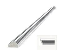 DECOVISION Wall Moulding 1Pc - Silver Paintable, 2.5cm x 240cm, Left Mitre | Impact-resistant polymer with SuperCap layer. For wall panelling, dado rails and accent walls. Glue, nail or cut to fit.