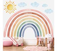 DECOWALL 190 x 121cm Rainbow Quote Wall Stickers Nursery Decor (FH4-2432)