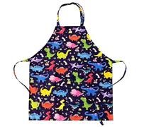 DECOWALL Dinosaur Print Apron with Pocket, Adjustable Neck Strap (AP-003)