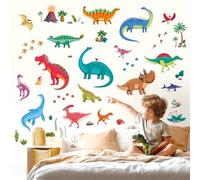 DECOWALL Dinosaur Wall Stickers, Colourful Prehistoric Decals (DS9-2115)