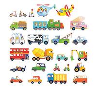 DECOWALL DS4-8015 The Transports (Small) Kids Wall Stickers Decals Peel and Stick Removable for Nursery Bedroom Living Room Art murals Decorations