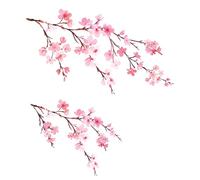 DECOWALL DS6-1903 Cherry Blossoms Flowers Wall Art Stickers Sakura Branches Floral Wall Decals Removable Decorations Poster Bedroom Living Room