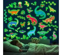 DECOWALL Glow in the Dark Dinosaur Wall Stickers - Dino Wall Decals for Kids Bedroom, Nursery Playroom Decor (GDS4-8087)