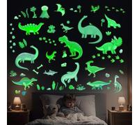 DECOWALL Glow in The Dark Dinosaur Wall Stickers - Removable Dino Wall Decals for Kids Bedroom, Nursery Playroom Decor (GDS4-8087)