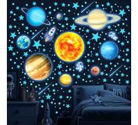DECOWALL Glow in the Dark Solar System Wall Stickers Decals (GDS8-8098)