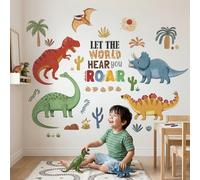DECOWALL Large Dinosaur Wall Stickers Decals with Roar Quote (SG2-2425)