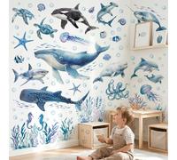 DECOWALL Large Under The Sea Ocean Animals Wall Stickers Decals (SG2-2518)