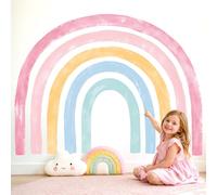 DECOWALL Large Watercolour Rainbow Wall Stickers Decals (SG4-2429)
