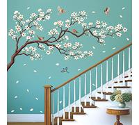 DECOWALL Large White Cherry Blossom Wall Stickers Decals (SG4-2213)