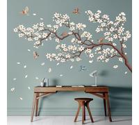DECOWALL Large White Cherry Blossom Wall Stickers Decals (SG4-2317)
