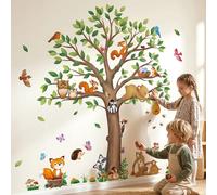 DECOWALL Large Woodland Animals Tree Wall Stickers Decals (SG4-2510)