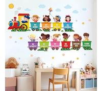DECOWALL Positive Quotes Train Wall Stickers Peel & Stick Removable Wall Decals for Kids’ Bedroom, Living Room, Nursery, Playroom & Classroom (SG2-2512)
