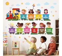 DECOWALL SG2-2512 Train Wall Stickers Positive Messages for Kids Room Peel and Stick Decals - Motivational Wall Art for Nursery, Playroom, Classroom Decor
