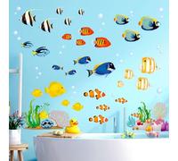 DECOWALL Tropical Ocean Fish Under the Sea Wall Stickers Decals (DS4-8035)