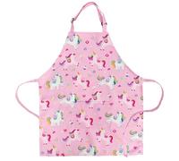 DECOWALL Unicorn Apron with Pocket, Adjustable Neck Strap, Pink (AP-001)