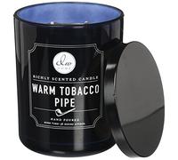 Decoware Richly Scented Warm Tobacco Pipe 2-Wick Candle 14.82 Oz. In Glass