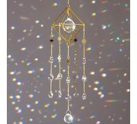 Decozion Sun Catchers with Crystals - Reflect Sunlight & Cast Rainbow Prisms Everywhere - Hanging Crystal Suncatcher for Window - Crystal Sun Catchers Indoor Window - Hanging Crystals for Decoration