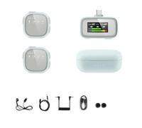 Decqerbe 2.4G Wireless Lavalier Microphone Noise Reduction Mobile Phone Two-Way Live Broadcast Recording Microphone Easy to Use,B