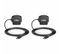 Decqerbe 2X Dash Cam OBD Hardwire Kit, Dash Camera USB Type C Hardwire Kit with OBD Power Cable for Dashcam 12-24V to 5V/3A
