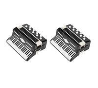 Decqerbe 2X Miniature Accordion Mini Musical Instrument Accordion Exquisite Musical Instruments Holiday Decoration Music Gifts