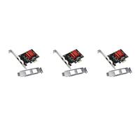 Decqerbe 3X Dual-Port PCIe Gigabit Network Card 1000M PCI Express Ethernet Adapter with 82576 Two Ports LAN NIC Card