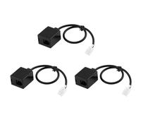 Decqerbe 3X RJ9 4P4C Male to Double Female Port Connector Headset Adapter Extension Cable Phone Adapter Cable