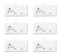 Decqerbe 6X Poe Splitter Poe Injector Rj45 DC 5.5mm x 2.1mm Input Passive Splitter Adapter Connector for Ip Network Camera(White)