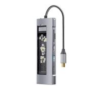 Decqerbe Eight in 1 USB HUB with Disk Storage Function M.2 SSD NVMe SATA Type-C to -Compatible USB C Dock Station for Laptop