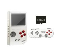Decqerbe Video Game Console 3D PSP 4K HD Output Open Source System Dual Controller 2.4G Fast Cooling Video Game Console 128G