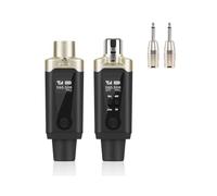 Decqerbe Wireless Microphone Transmitter Wireless Microphone Transmitter Receiver System with Wired to Wireless Adapter for Condenser 5V/ Dynamic 48V Universal