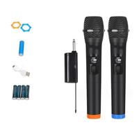 Decqerbe Wireless Microphone Wireless Handheld Microphone 1 Tow 2 Home Outdoor Audio for Home Speaker Singing 1 Set