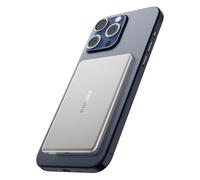 decqle “Air” Power Bank for MagSafe 5000mAh, Ultra Slim Magnetic Wireless Portable Battery Charger Case with USB-C Cable, Compatible with iPhone 17/16/15/14/13/12 Series Only (Sliver) UK