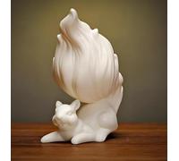 DECRZPB Ceramic Ornament Porcelain White Squirrel Figurine Animal Handcrafted Sculpture Ornament Arts Desktop Decor Wedding Gift