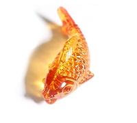 DECRZPB Crystal Ornament Orange Fish Glass Figurine Handmade Art Gift Fish Tank for Christmas Birthday Decor Ornament