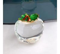 DECRZPB Crystal Ornament Transparent Persimmon Glass Figurine Handmade Sculpture Art Gift for Birthday Home Table Ornament