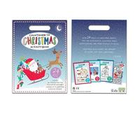 Decsee Christmas Countdown Activity Book, 24 Days of Puzzles and Colouring Pages with Stickers