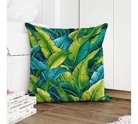 DecStic Turquoise Lime Green Cushion Cases Teal Blue Aqua Tropical Pillows Cushion Cover Modern Decorative Cushion Cases Home Decor For Living Room Bedroom Chair Couch 16x16 IN