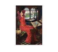DEcter John William Waterhouse Painters' Works「I Am Half-Sick of Shadows, Said The Lady of Shalott」Printed Artworks Canvas Room Aesthetic Wall Art Prints Home Modern Decor Gifts 16x24inch(40x60cm)