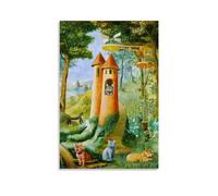 DEcter Remedios Varo Painters' Works「Cats Paradise」Poster Room Aesthetic Print Art Wall Painting Canvas Gifts Modern Bedroom Decor 20x30inch(50x75cm)
