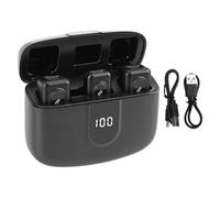 Decumeby 2.4G Wireless Lavalier Microphone, Noise Cancelling Bluetooth On Lapel Mic with Built in Reverb, for Mobile Phone Live Streaming Video Recording